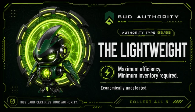 The Lightweight collectible card front