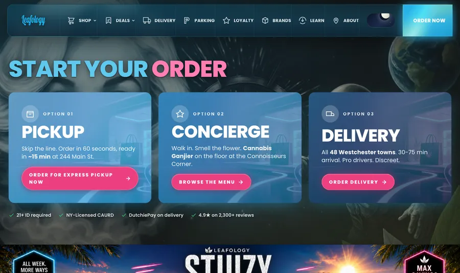 Leafology website, built by Bud Authority
