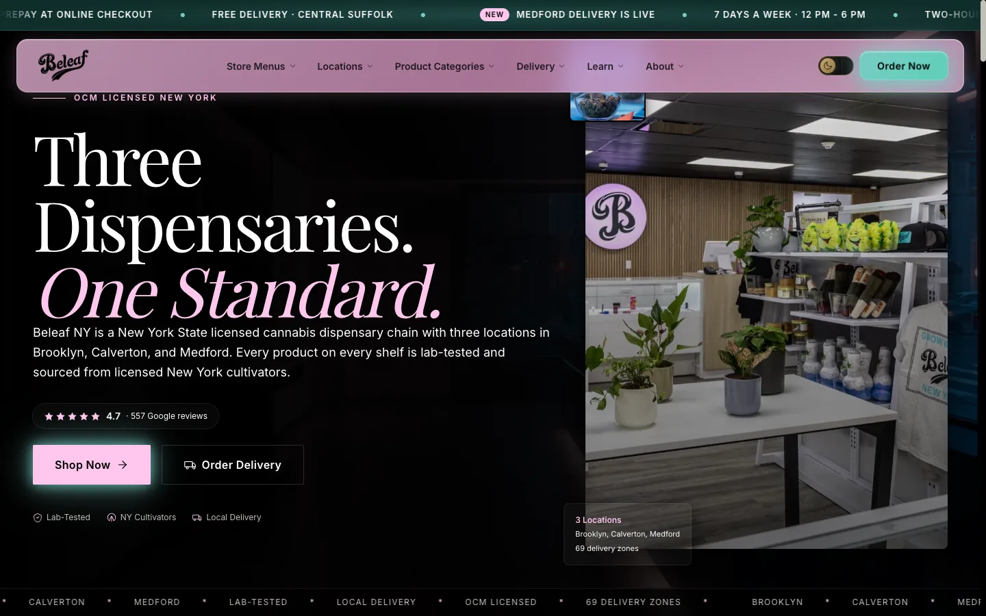 beleafny.com homepage rendered as captured for the evidence file