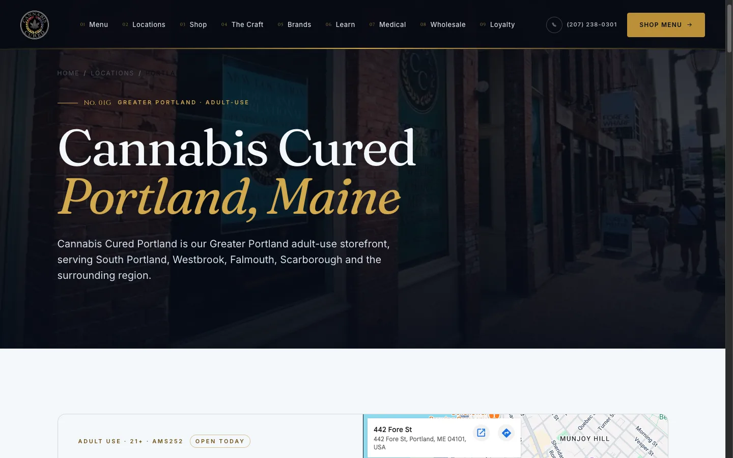 Cannabis Cured preview build interior page, captured still