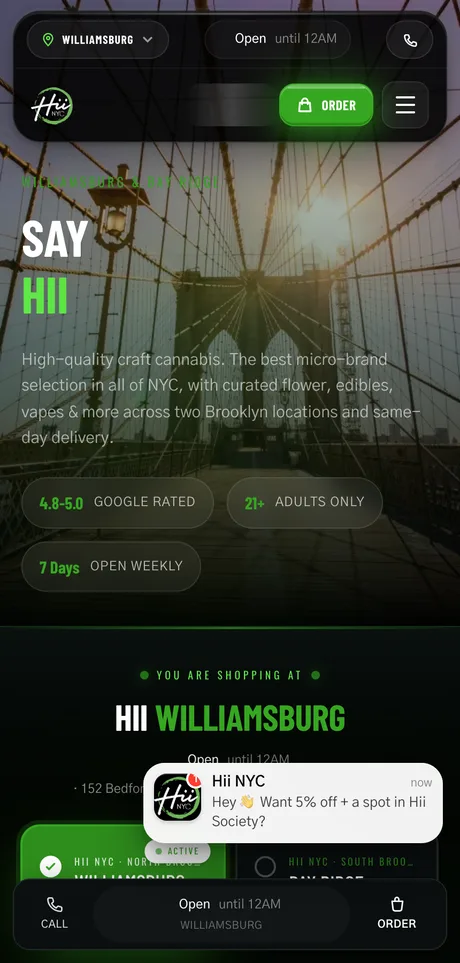 hiinyc.com — mobile design