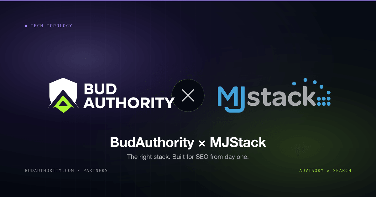 MJStack Tech Stack Cannabis Partnership | Integration, SEO, AEO, Schema ...
